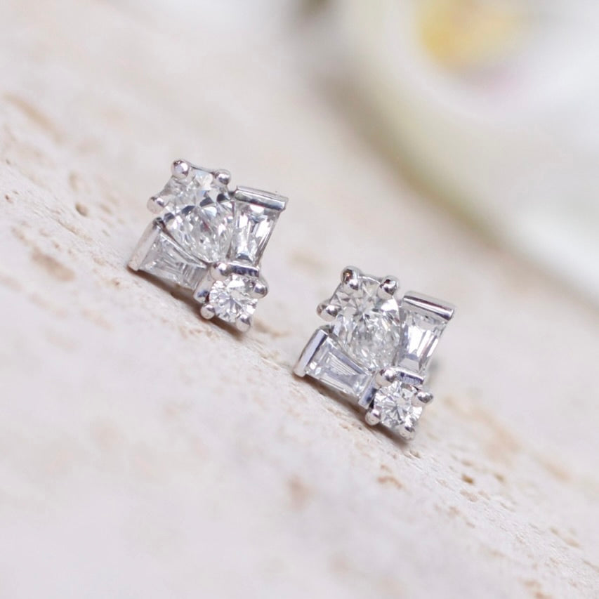 Empire Diadem Stud Earrings