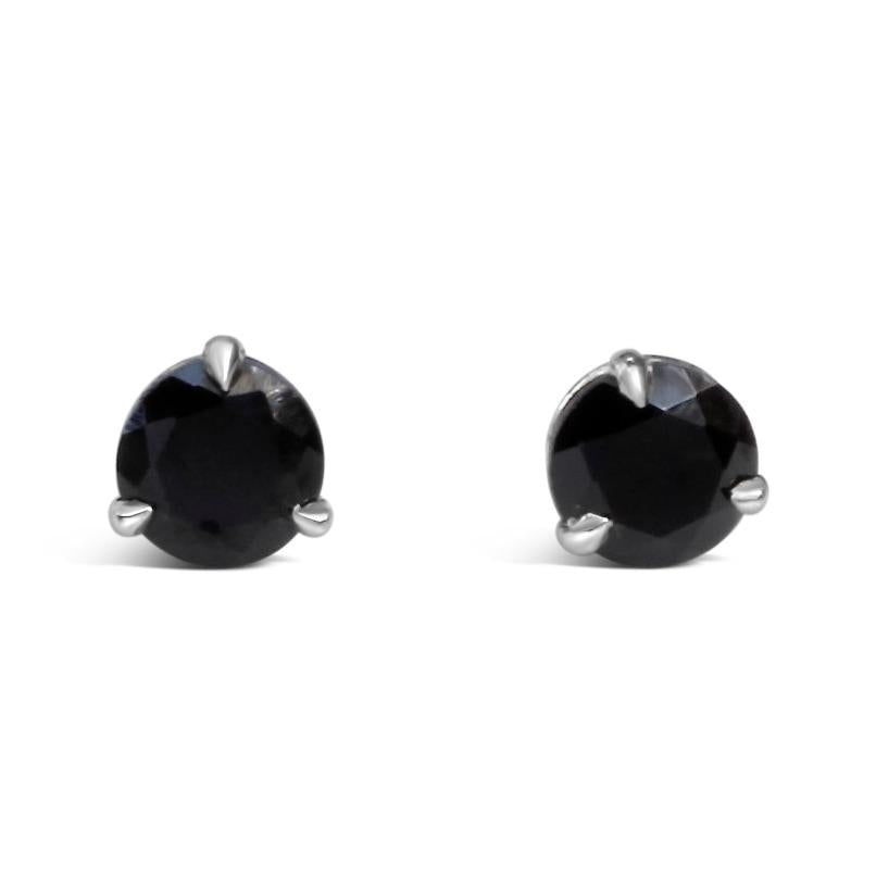 Black Spinel Stud Earrings