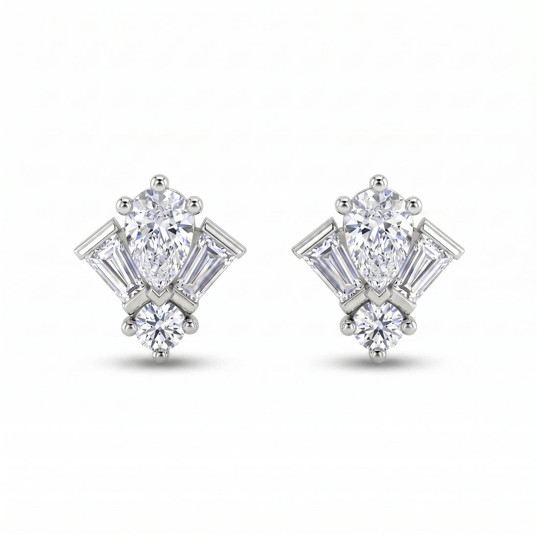 Empire Diadem Stud Earrings