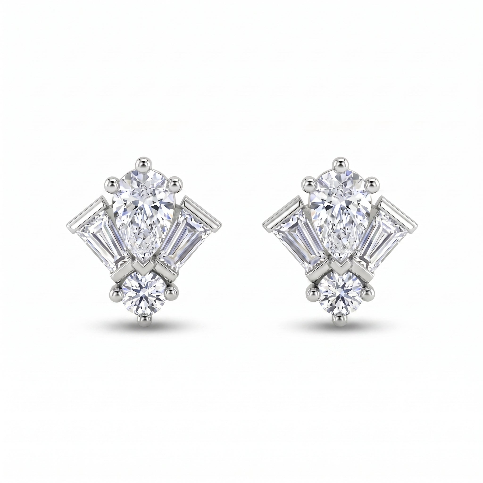 Empire Diadem Stud Earrings