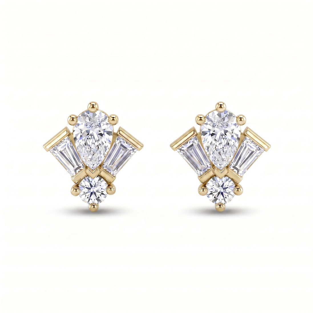 Empire Diadem Stud Earrings