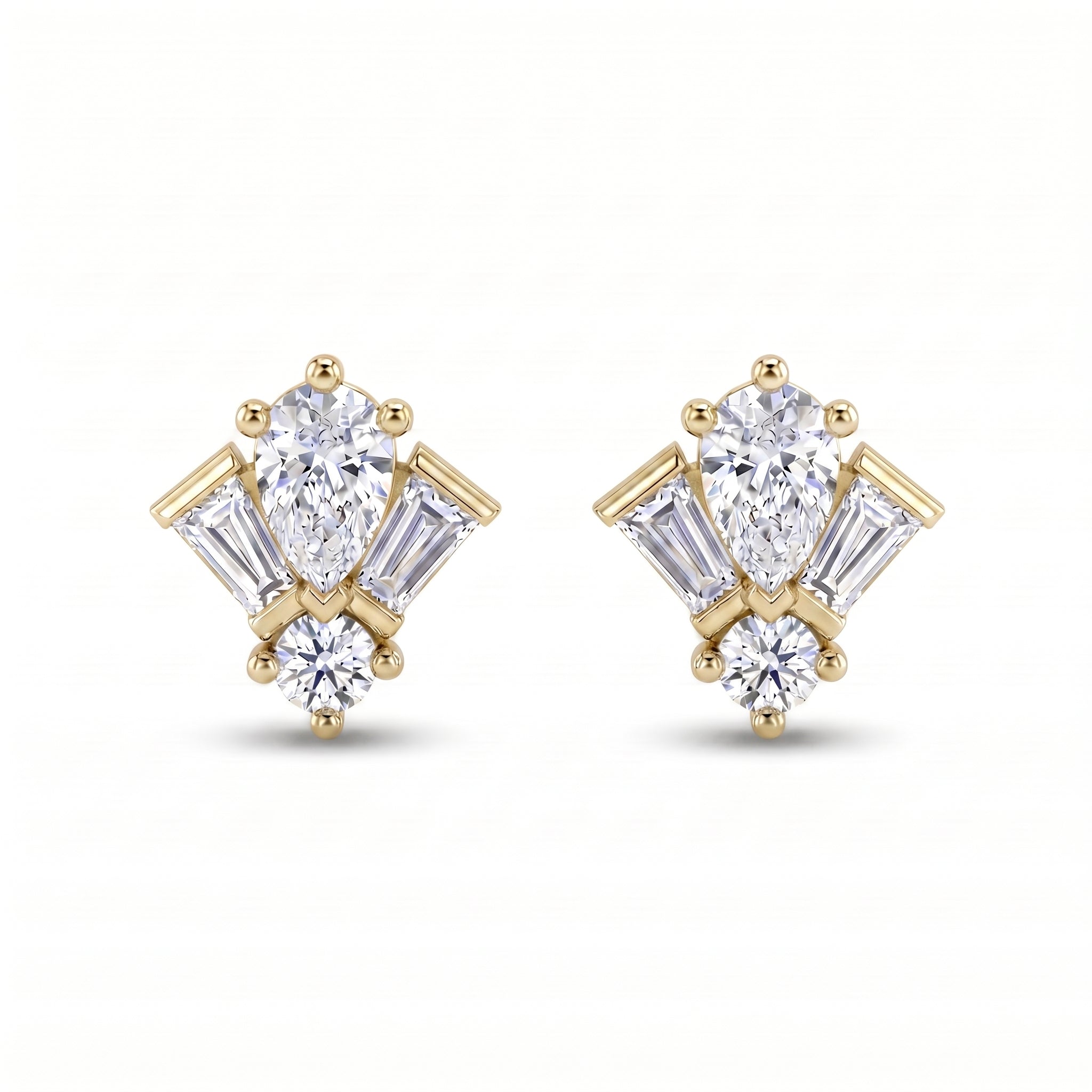 Empire Diadem Stud Earrings