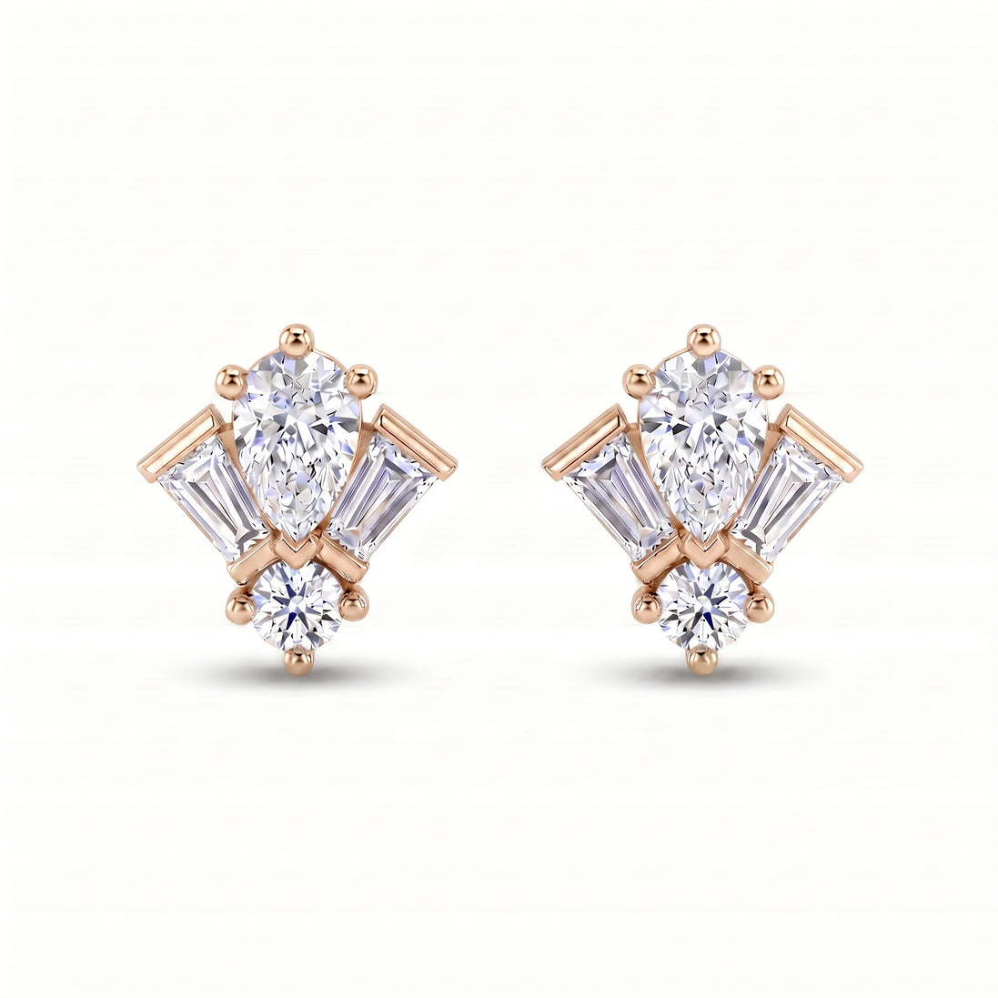 Empire Diadem Stud Earrings