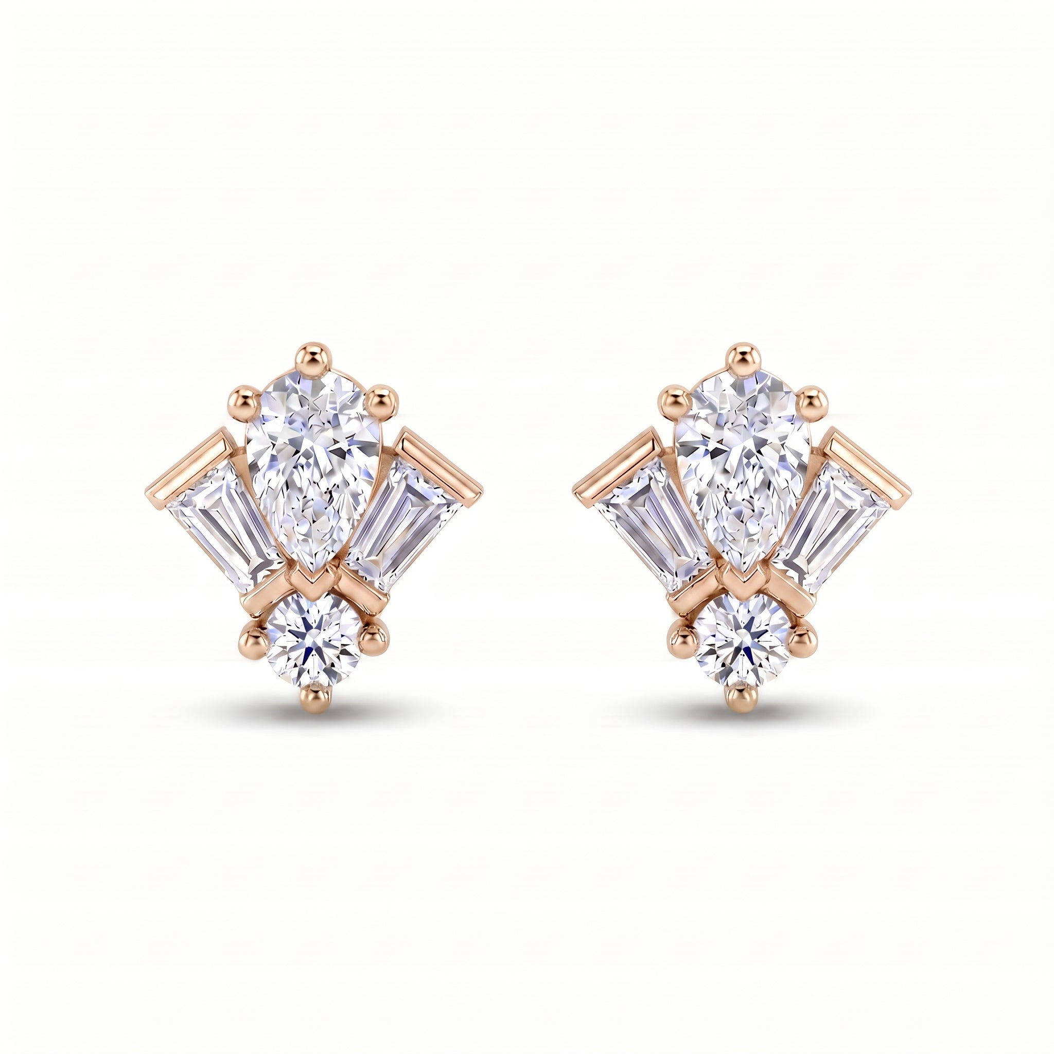 Empire Diadem Stud Earrings