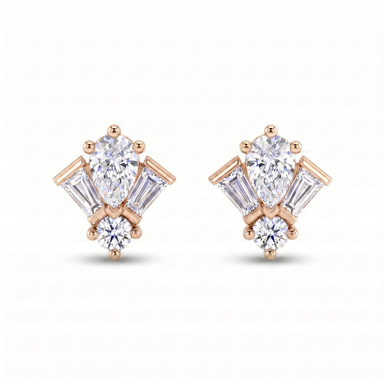 Empire Diadem Stud Earrings