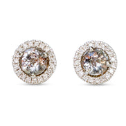 Grey Spinel Stud Earrings