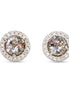Grey Spinel Stud Earrings