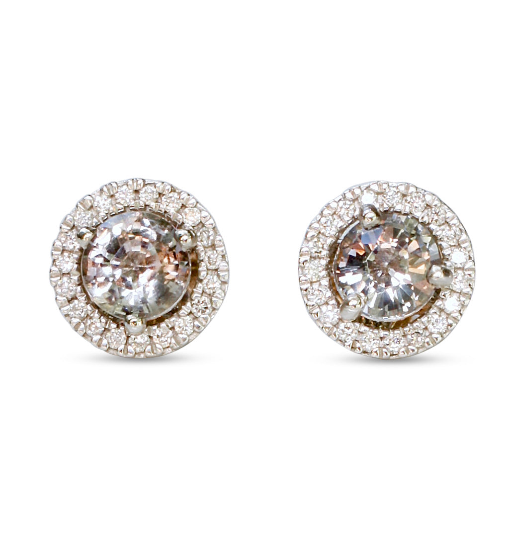 Grey Spinel Stud Earrings