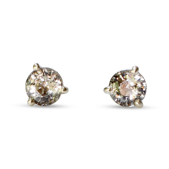 Grey Spinel Stud Earrings