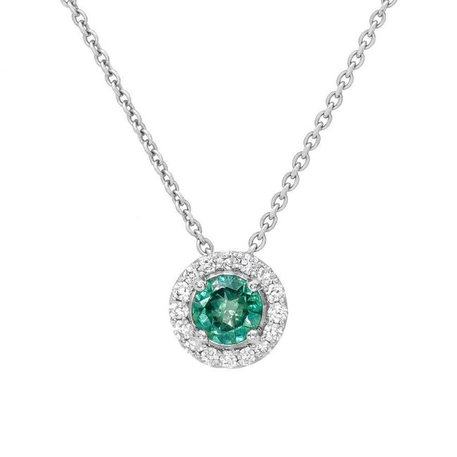 Halo Lagoon Tourmaline Pendant