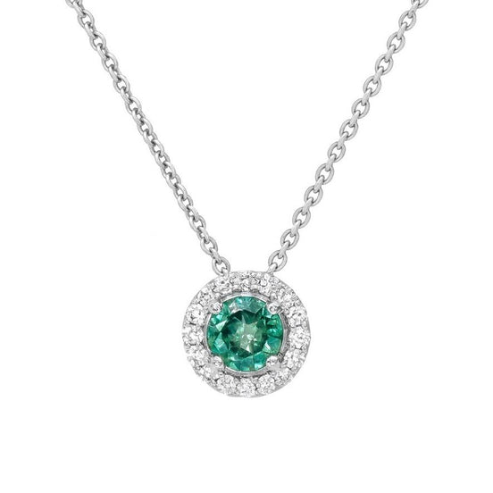 Halo Lagoon Tourmaline Pendant