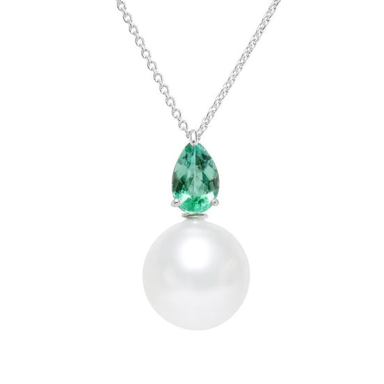 Halo Pearl Pendant Necklace
