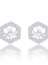 Halo Diamond Stud Jackets - Hexagonal