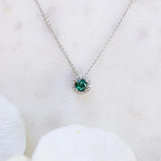 Halo Lagoon Tourmaline Pendant