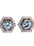 Ice Blue Zircon Stud Earrings