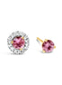 Pixie Pink Sapphire Stud Earrings