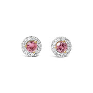 Pixie Pink Sapphire Stud Earrings