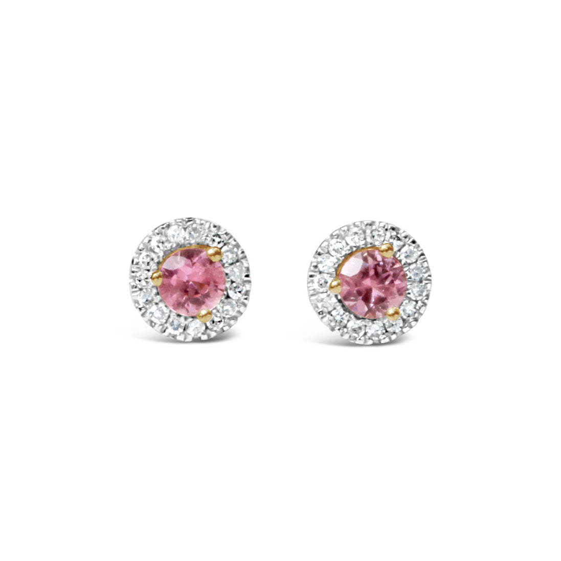 Pixie Pink Sapphire Stud Earrings