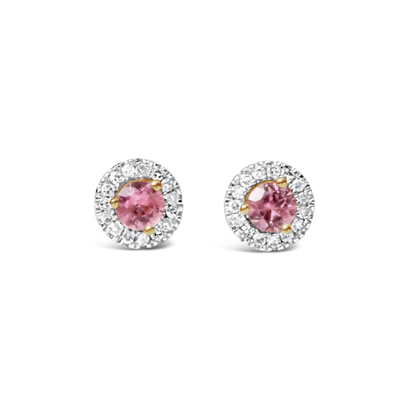 Pixie Pink Sapphire Stud Earrings
