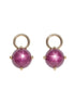 Round Star Ruby Halo Drops