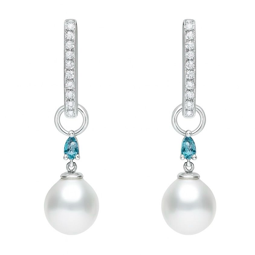 South Sea Pearl with Tourmaline Drops