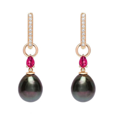 Tahitian Pearl with Spinel Drops