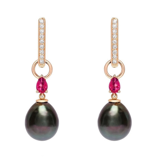 Tahitian Pearl with Spinel Drops