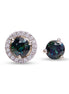 Teal Sapphire Stud Earrings