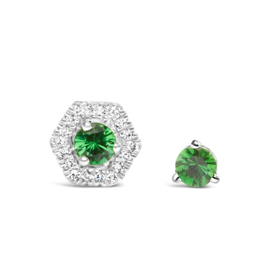 Pixie Tsavorite Garnet Stud Earrings