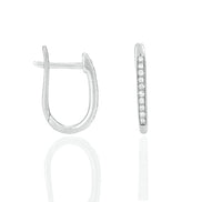 Diamond Halo Hoop Earrings