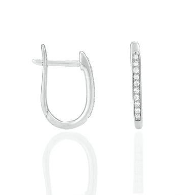 Diamond Halo Hoop Earrings