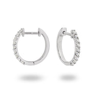 Halo Claw Diamond Hoop Earrings