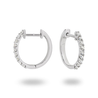 Halo Claw Diamond Hoop Earrings