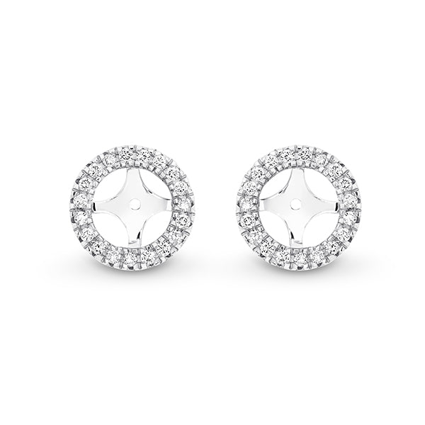 Halo Diamond Stud Jackets - Round