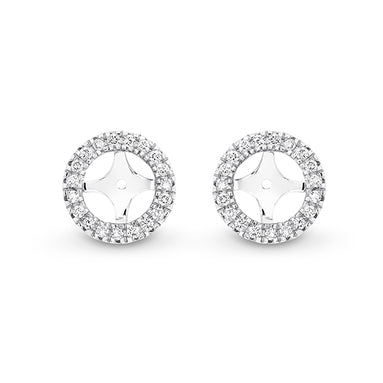 Halo Diamond Stud Jackets - Round