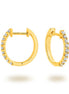 Halo Claw Diamond Hoop Earrings