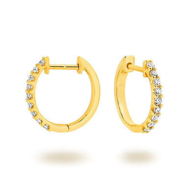 Halo Claw Diamond Hoop Earrings