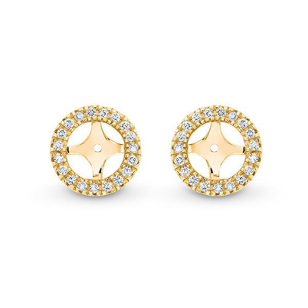 Halo Diamond Stud Jackets - Round