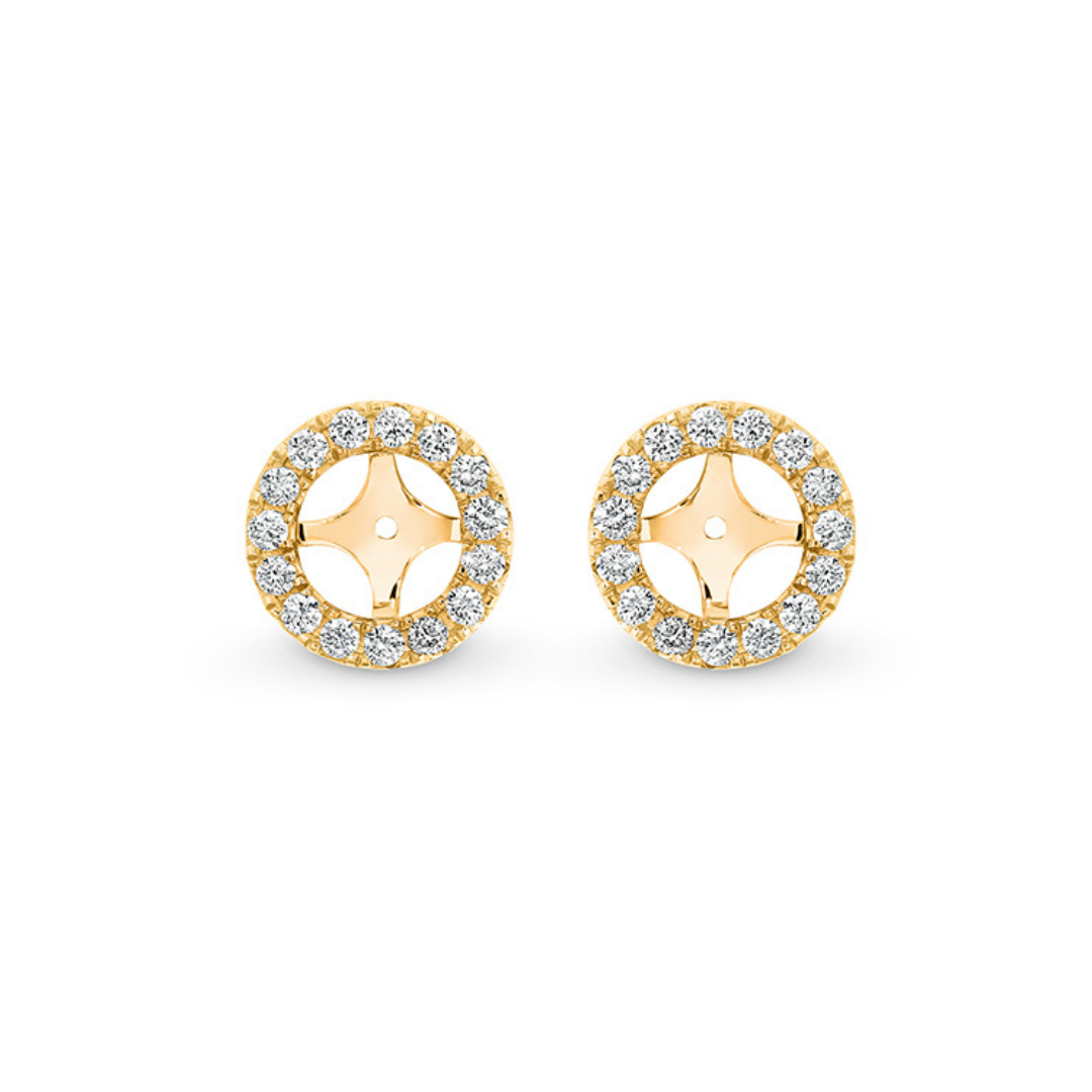 Halo Diamond Stud Jackets - Pixie Round